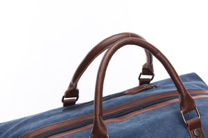 Vintage Cavas and Leather Duffle Bag by Nine Twenty Eight™ Nine Twenty Eight